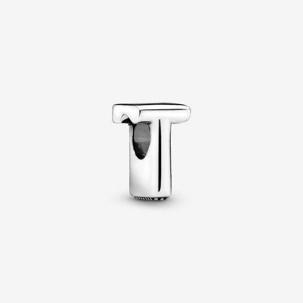 Pandora Women's No Color Letter T Alphabet Charm - Sterling Silver - Image 3