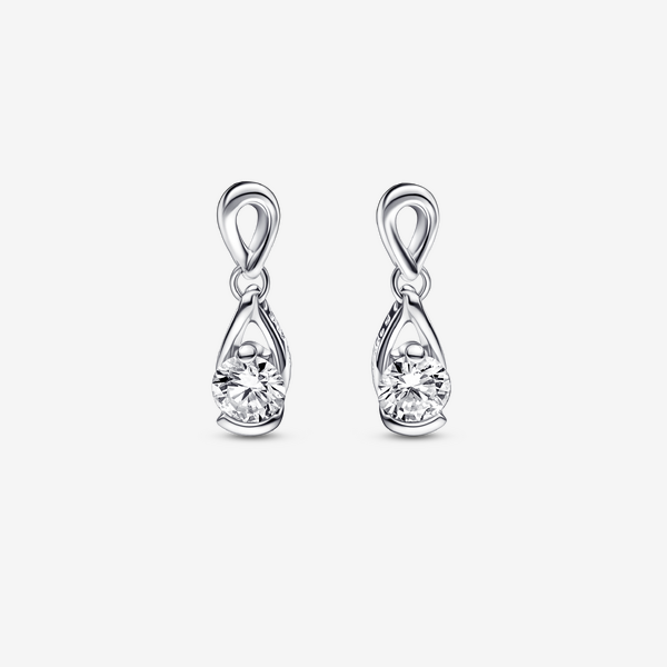 Pandora Infinite Lab-grown Diamond Drop Earrings 0.30 carat tw Sterling Silver