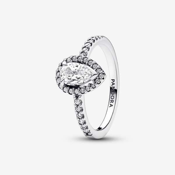 Bague Halo Poire Scintillante - Pandora - Modalova