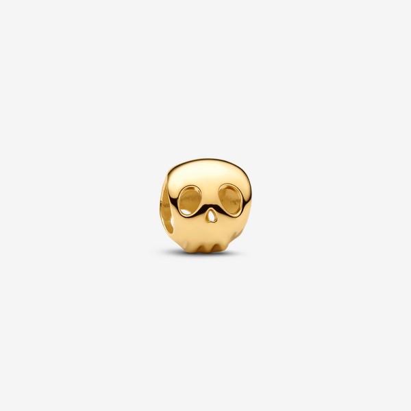 Pandora Women's No Color Skull Mini Charm - 14K Gold-Plated Signature Metal Alloy