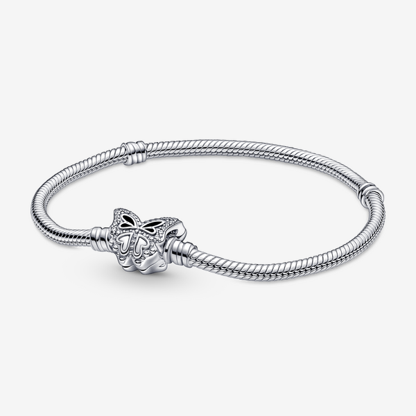 Bracelet Maille Serpent Fermoir Papillon Moments - Pandora - Modalova