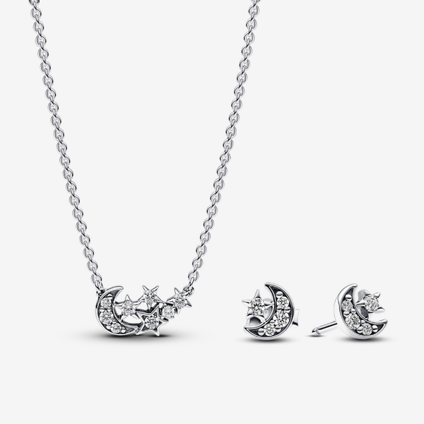 Parure Lune & Étoiles Scintillantes - Pandora - Modalova
