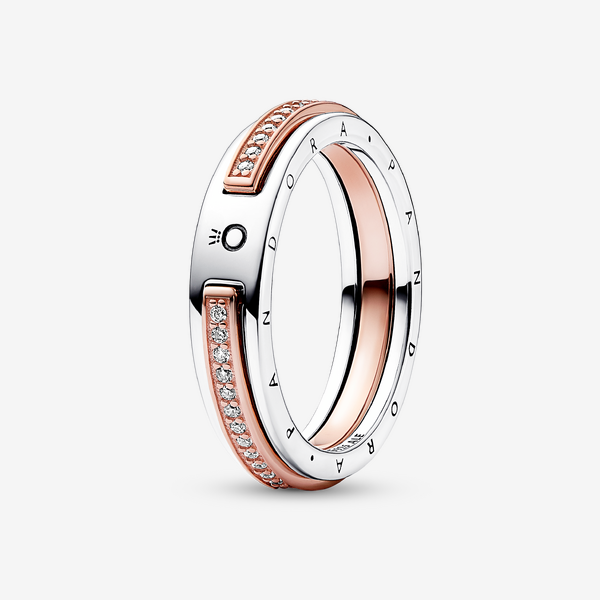 Bague Signature et Pavé Bimatière Signature - Pandora - Modalova