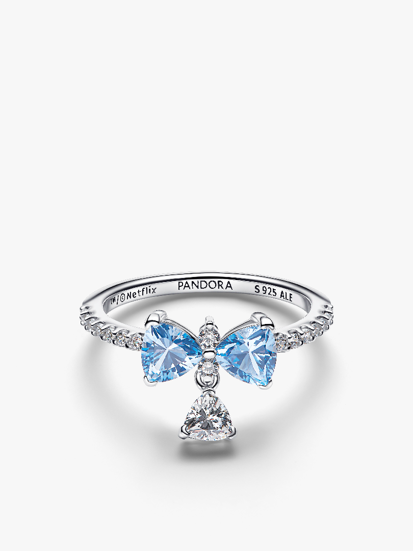 Bridgerton Blauwe Strik Ring