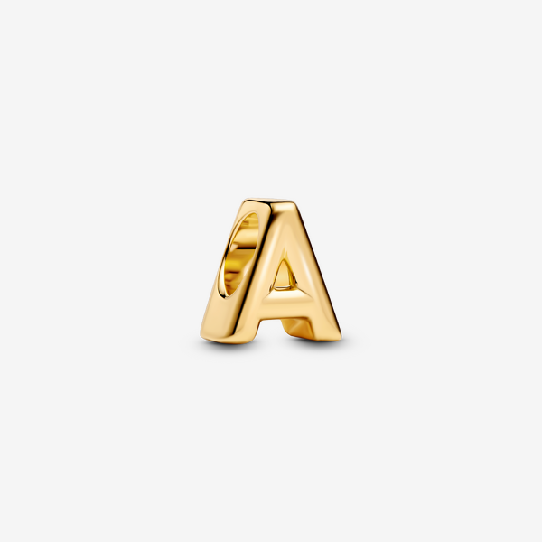 Pandora Buchstabe A Alphabet-Mini-Charm, 14 Karat Vergoldet