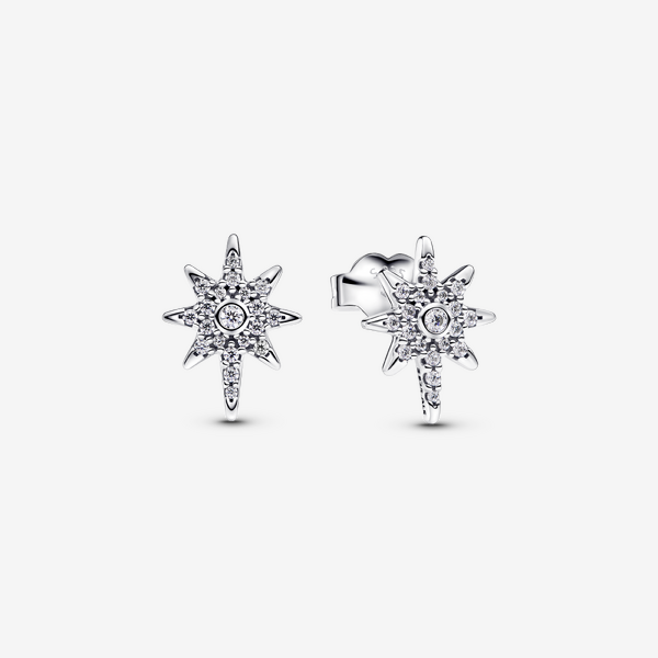 Sparkling North Star Stud Earrings