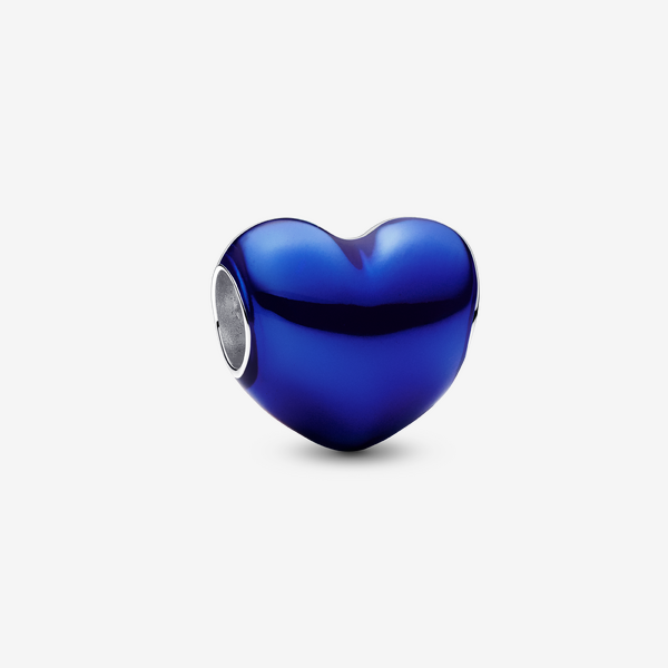 Charm Cœur Bleu Métallique - Pandora - Modalova