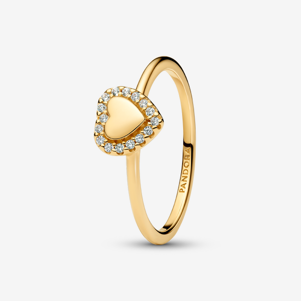 Bague Halo Cœur Gravable - Pandora - Modalova