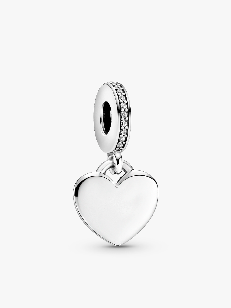 Graveerbare hartvormige hangende bedel