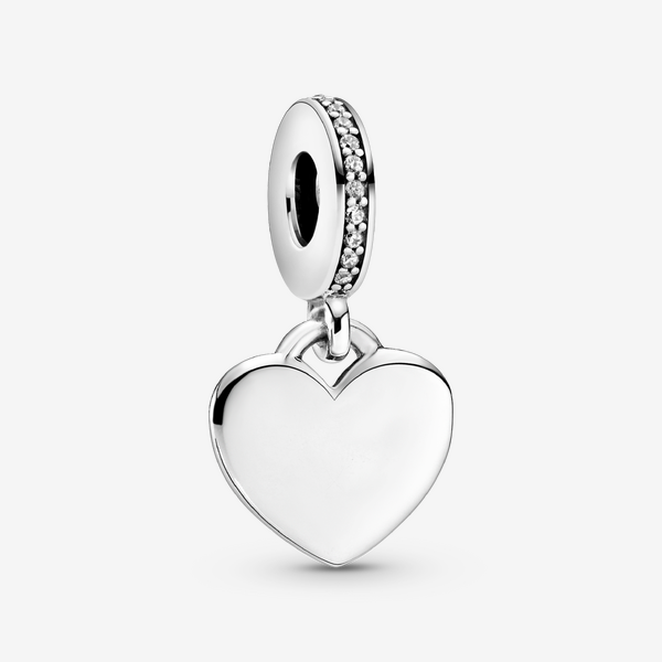 Engravable Heart Tag Dangle Charm