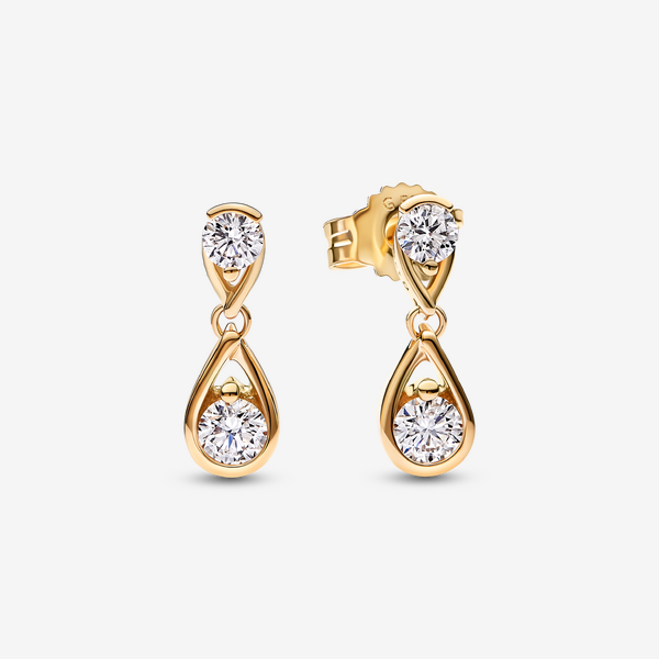 Pandora Infinite Lab-grown Diamond Double Drop Earrings 0.50 carat tw 14k Gold