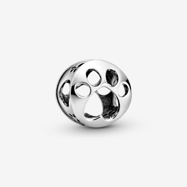 PANDORA Sterling Silver Sparkling Paw Print Bracelet Charm - Image 3