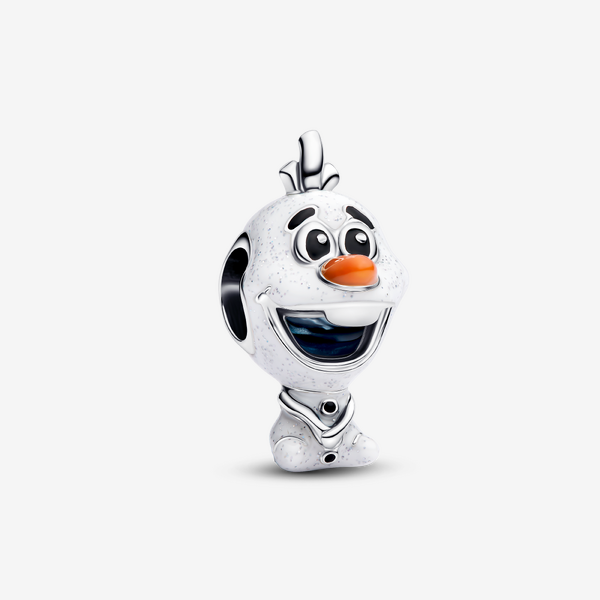 Pandora Disney Eiskönigin Olaf Charm, Emaille, Sterling-Silber, Weiß