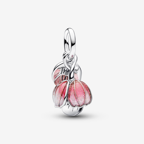 Pandora Silver Two-Tone Blooming Flower Dangle Charm - Image 2