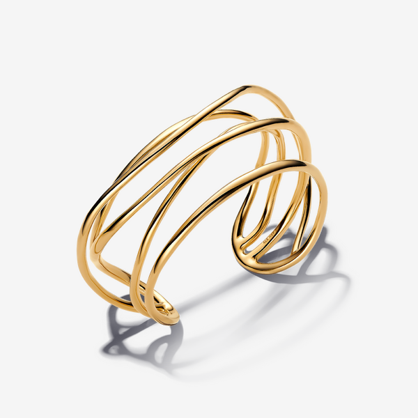 Bracelet Jonc Ouvert Fil de Forme Organique - Pandora - Modalova