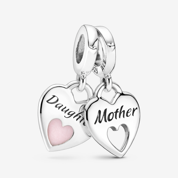 Charm Pendant Cœur Séparable Double - Pandora - Modalova