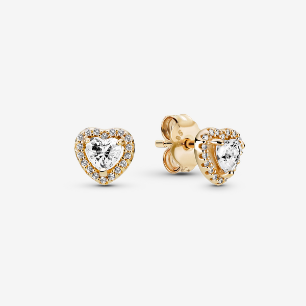 Elevated Heart Stud Earrings