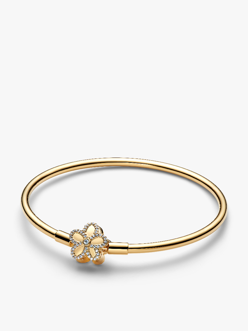 Pavé Flower Bangle