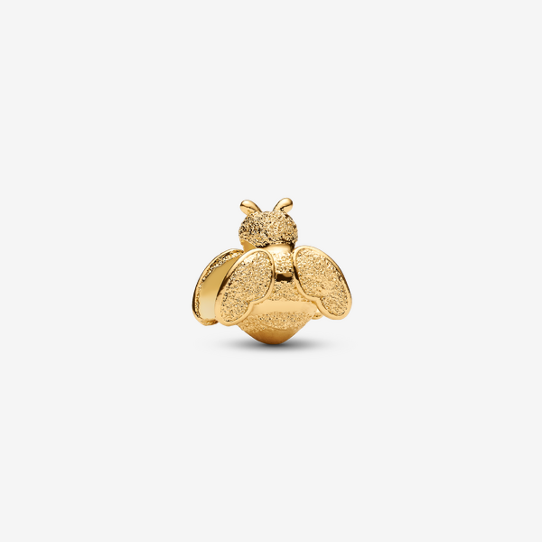 Pandora Gold Textured Bee Mini Charm - Image 2