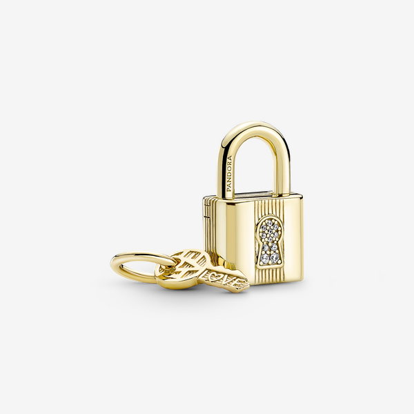 Padlock & Key Dangle Charm