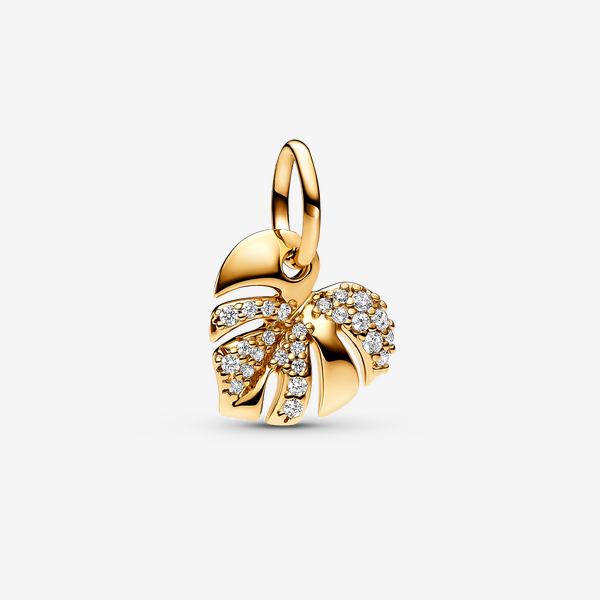 Charm Pendant Feuille de Monstera Scintillant - Pandora - Modalova