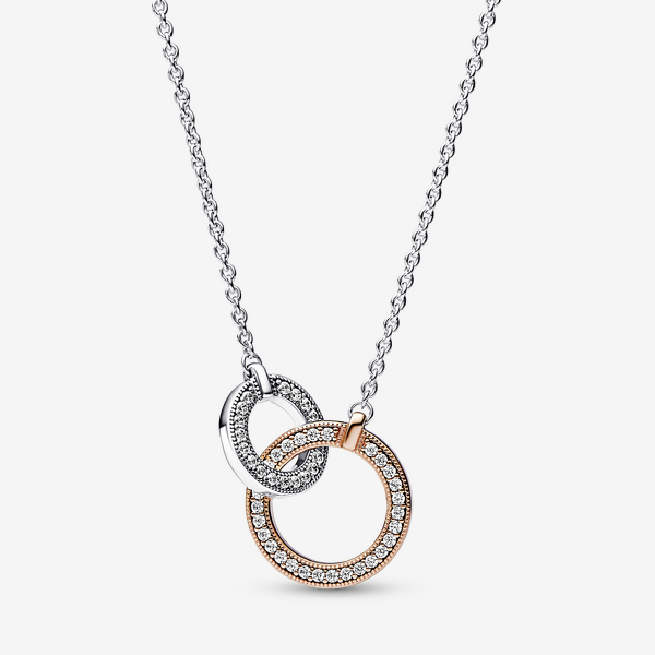 Collier Cercles Entrelacés Bimatière Signature - Pandora - Modalova