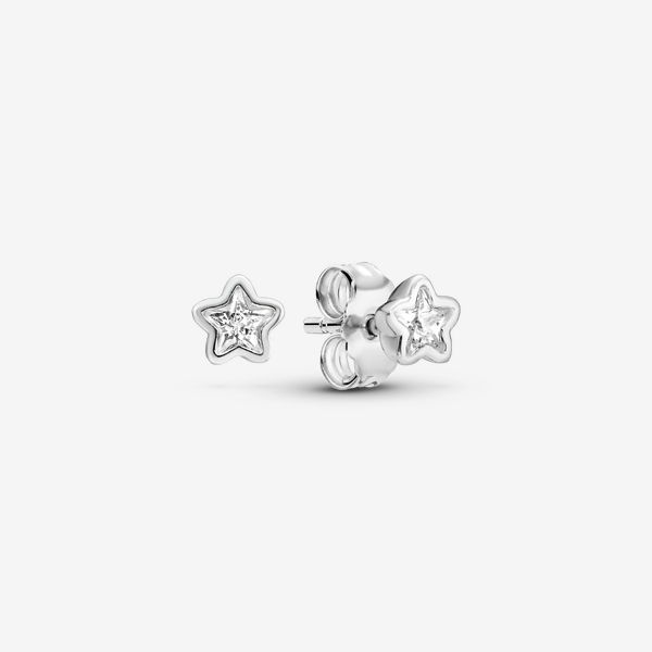 Pandora Women's Clear Sparkling Star Stud Earrings - Sterling Silver / Cubic Zirconia