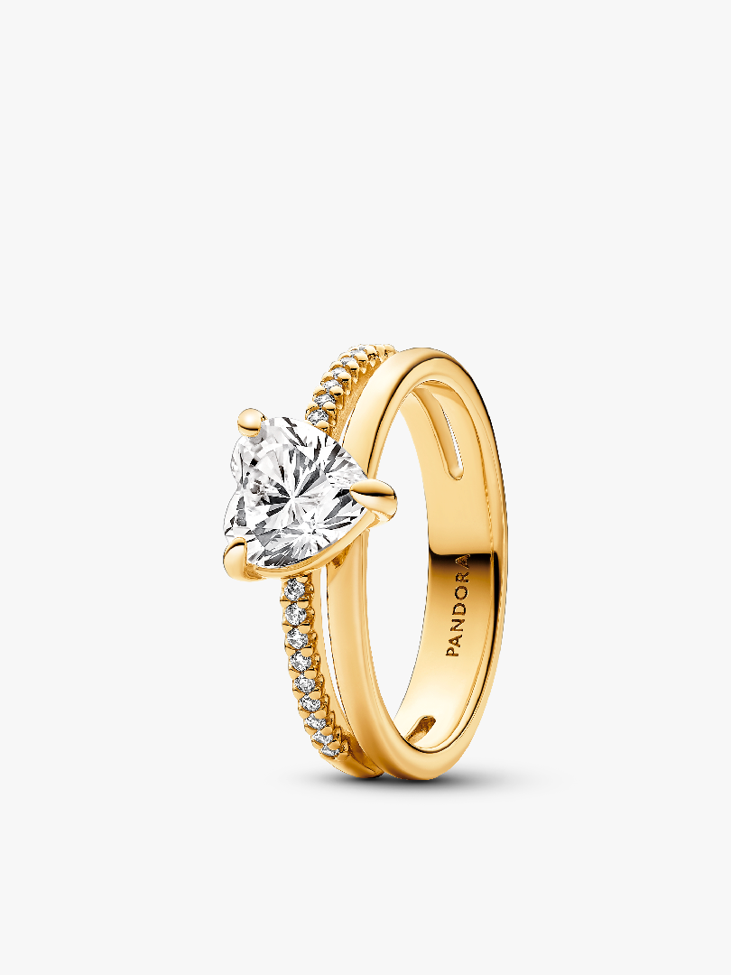 Double Band Heart Ring