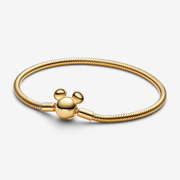 Disney Mickey Mouse Clasp Moments Snake Chain Bracelet