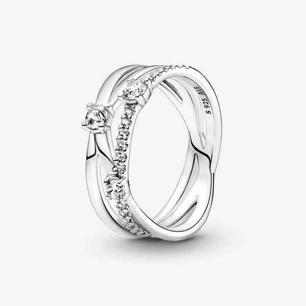 Sparkling Triple Band Ring