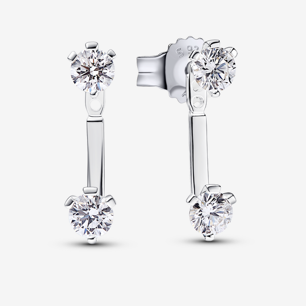 Pandora Nova Lab-grown Diamond Stud Drop Jacket Earrings 1.00 carat tw Sterling Silver