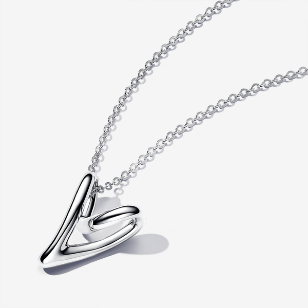 Collier à Pendentif Cœur de Forme Organique - Pandora - Modalova