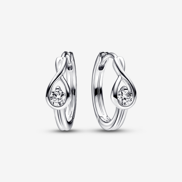 Pandora Infinite Lab-grown Diamond Hoop Earrings 0.20 carat tw Sterling Silver