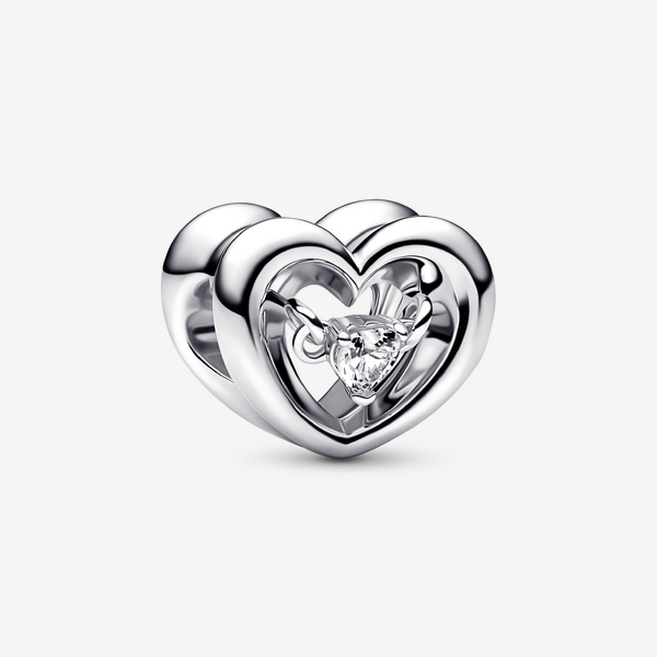 Radiant Heart & Floating Stone Charm