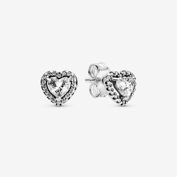 Elevated Heart Stud Earrings