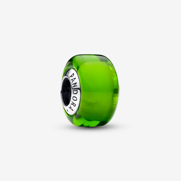 Mini Charm en Verre de Murano Vert - Pandora - Modalova