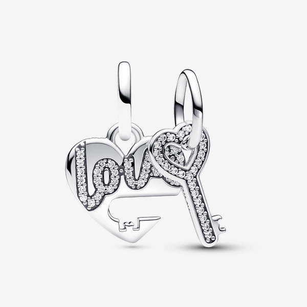 Charm Pendant Cœur & Clé Séparable - Pandora - Modalova