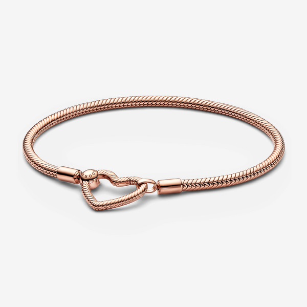 Bracelet Maille Serpent Fermoir Cœur Moments - Pandora - Modalova