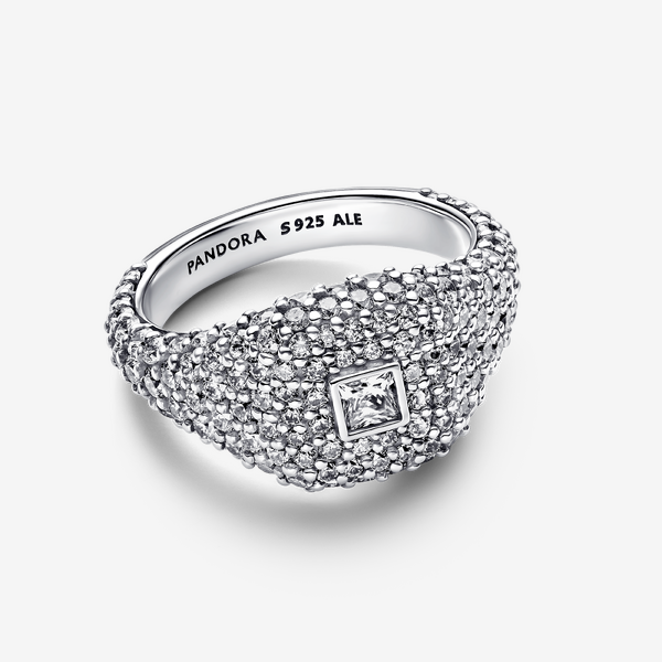 Bague Cocktail Carrée Pavée - Pandora - Modalova