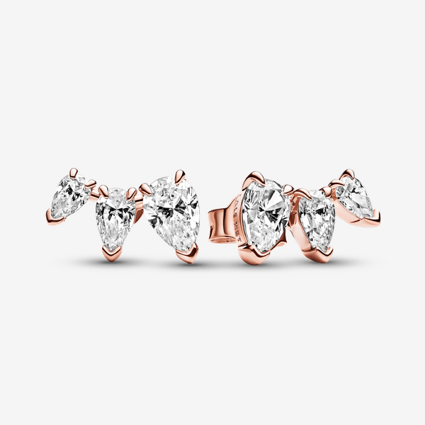 Clous d’Oreilles Poires Scintillantes - Pandora - Modalova