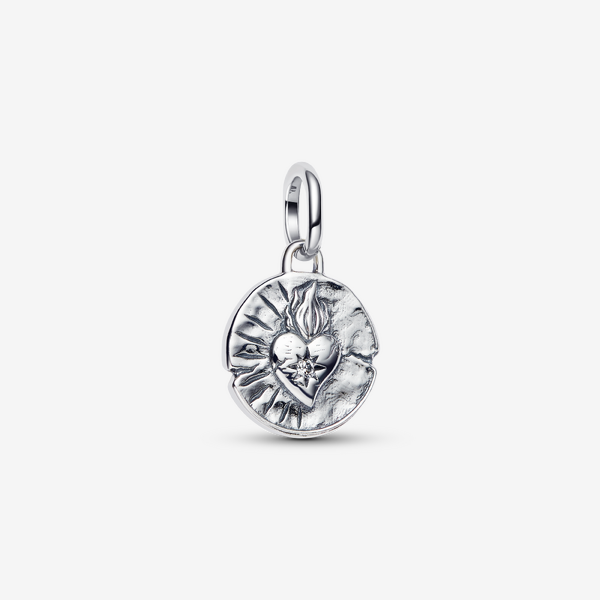 PANDORA Charm Anhänger Bead Runde Platte mit Herz 925 Sterlingsilber 793975C01 - Bild 4