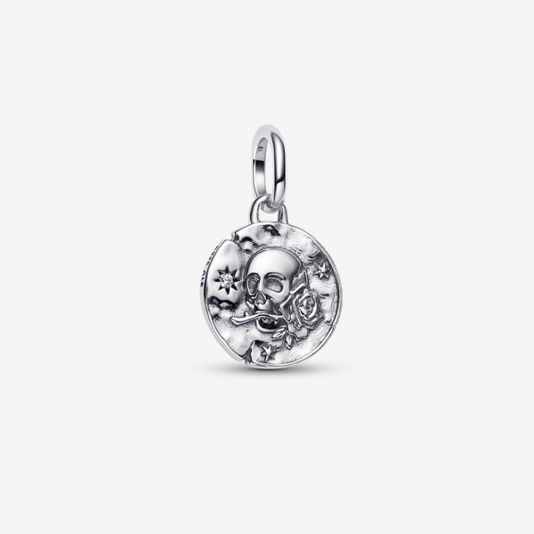 Pandora Silver Skull Medallion Charm - Image 2
