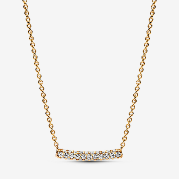 Pandora Timeless Pavé Single-row Bar Collier Necklace