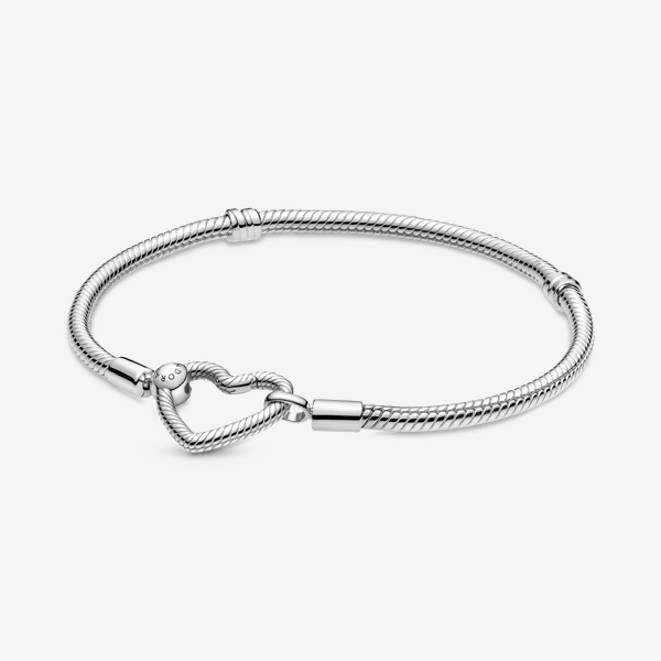 Bracelet Maille Serpent Fermoir Cœur Moments - Pandora - Modalova