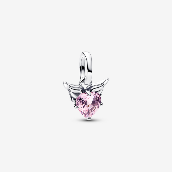 Pandora Silver Winged Heart Mini Dangle Charm - Image 3