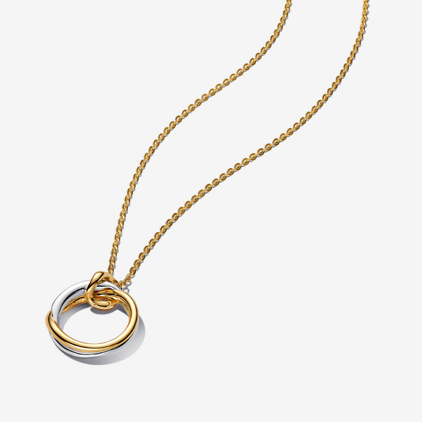 Collier à Pendentif Bicolore de Forme Organique - Pandora - Modalova