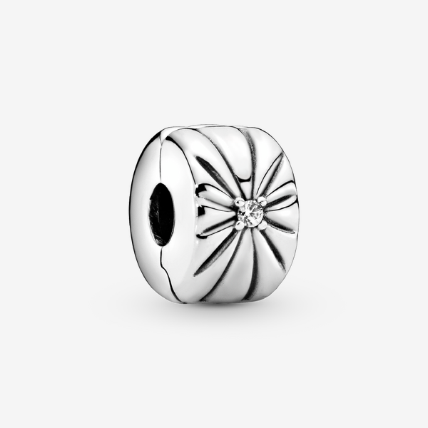 Pandora Women's Clear Sparkling Sunburst Clip Charm - Sterling Silver / Cubic Zirconia - Image 3