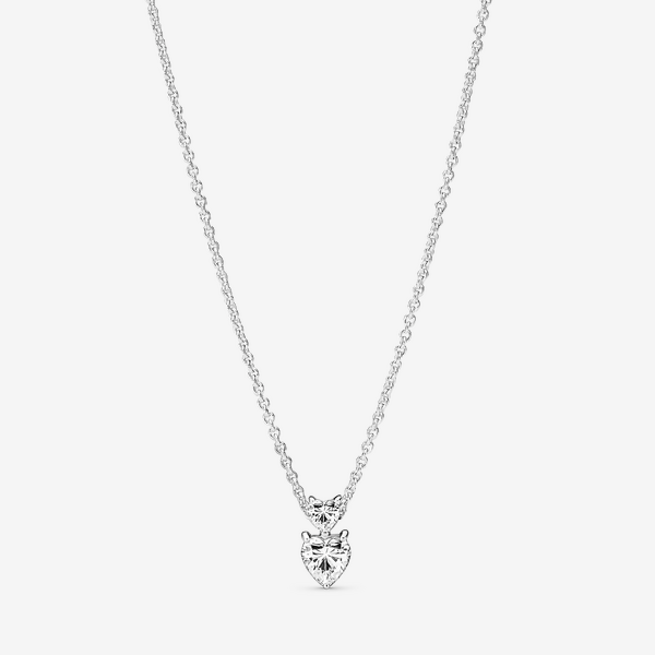 Collier Pendentif Cœur Double Scintillant - Pandora - Modalova