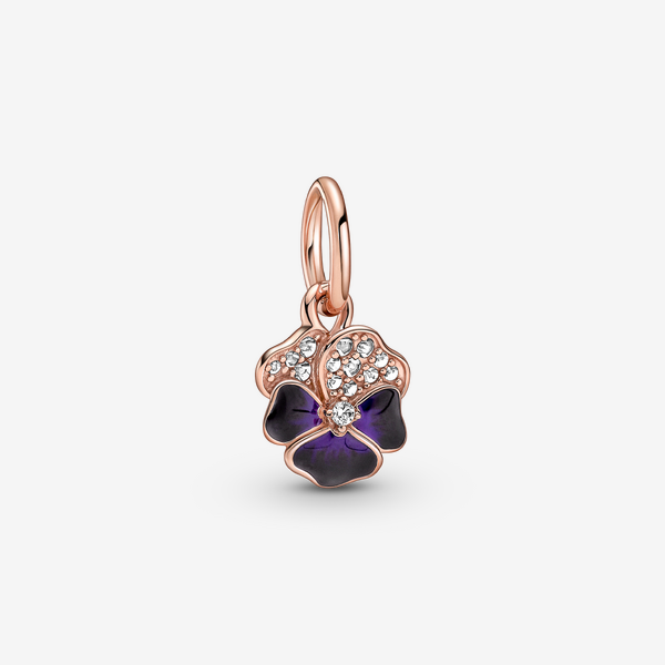 Charm Pendant Pensée Violet Foncé - Pandora - Modalova