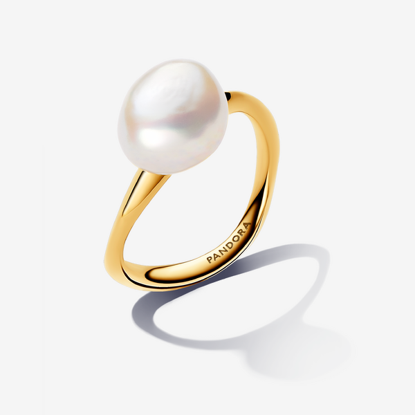 Bague Perle de Culture d'Eau Douce Traitée Baroque - Pandora - Modalova